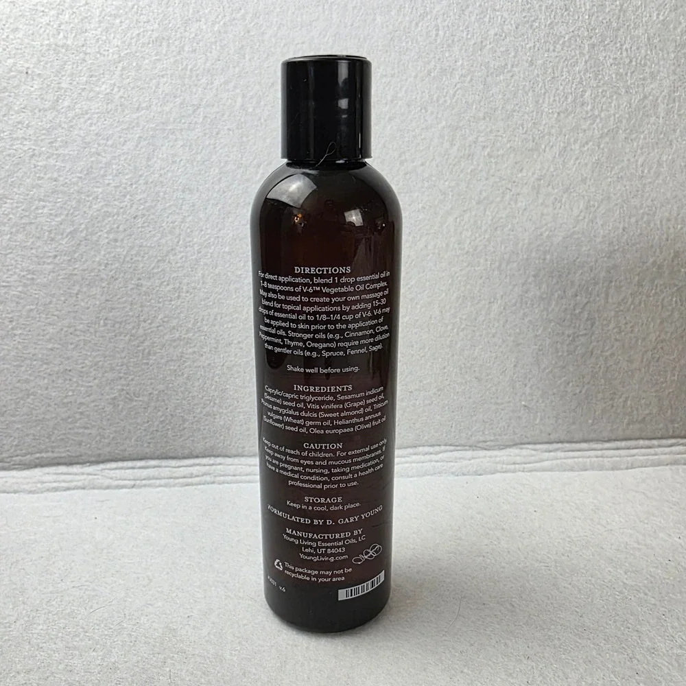 Young Living V-6 Vegetable Oil Complex 8oz Carrier Oil for Essential Oils 3031